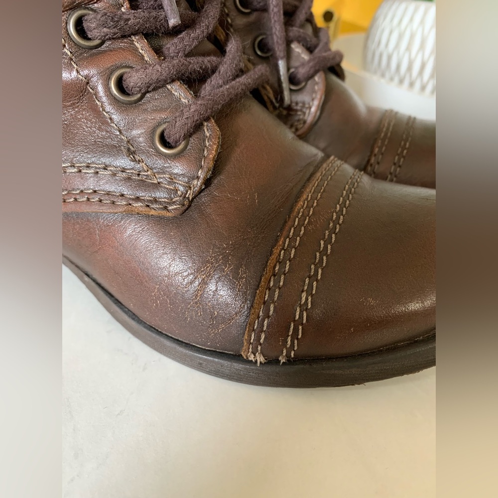 Steve Madden Brown Troopa Combat Boot Size 5.5 - image 3